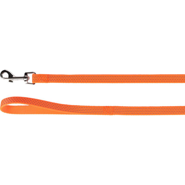 Laisse len orange 100cm 15mm