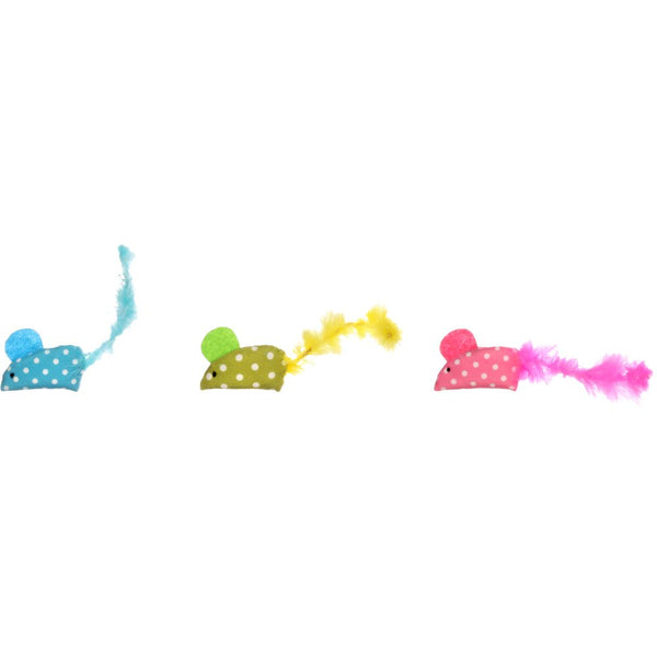 Jchat polka souris multi 17cm assortiment