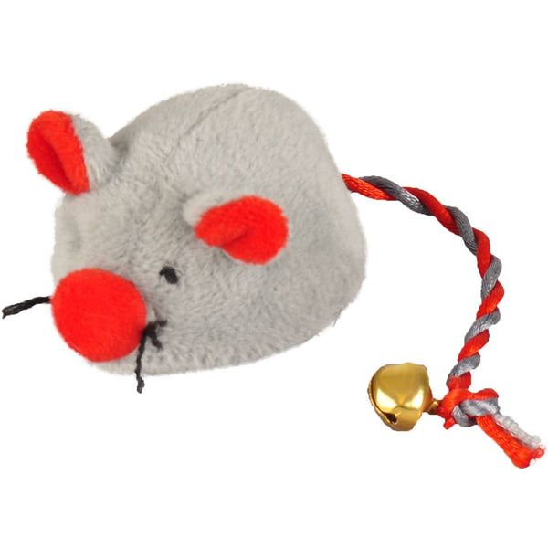 Jouet chat jerry souris avec clochette gris