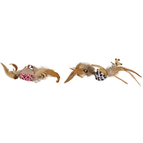 Jchat leopard balle avec plumes assortiment
