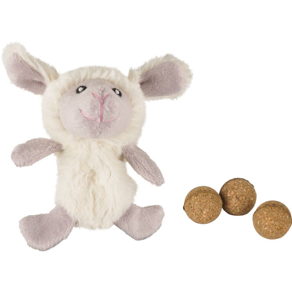Jou chat tux mouton + herbe chat