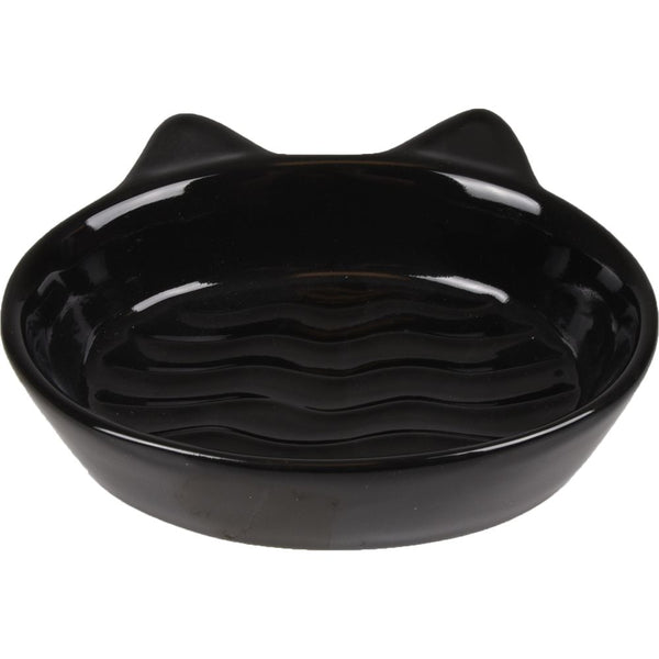 Gamelle pour la nourriture chat gizmo céramique noir 170ml 13cm
