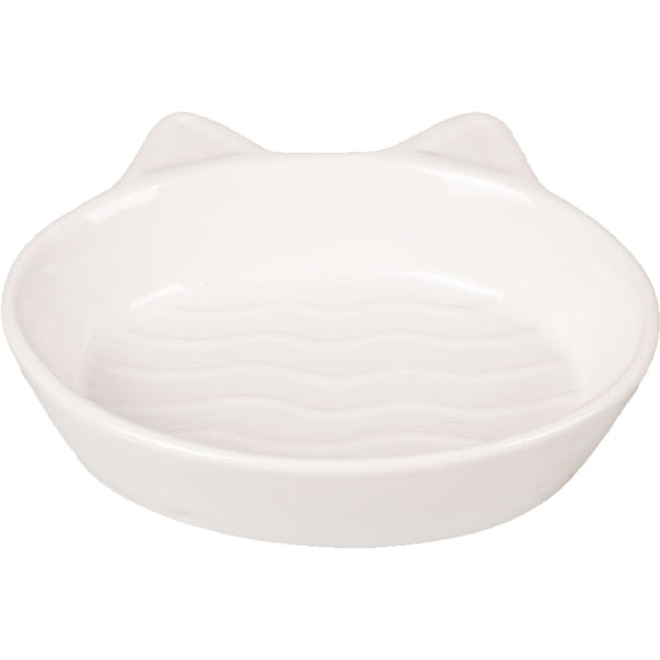 Gamelle pour la nourriture chat gizmo céramique blanc 170ml 13cm