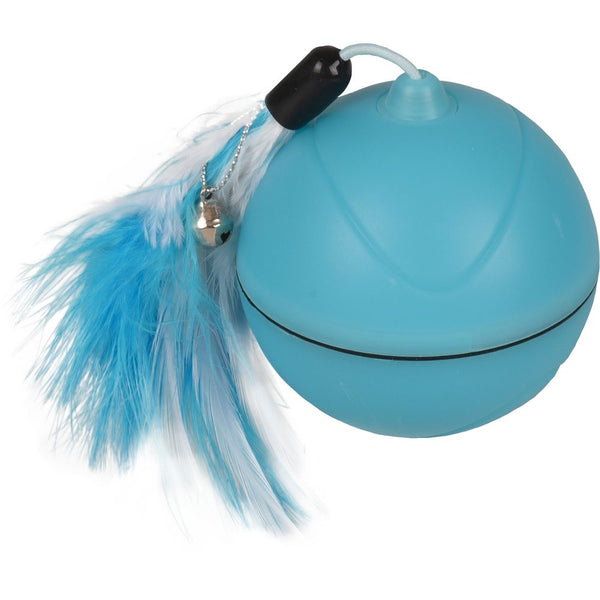 Jchat led balle magic mechta 2 in 1+usb+plumes bleu 7cm