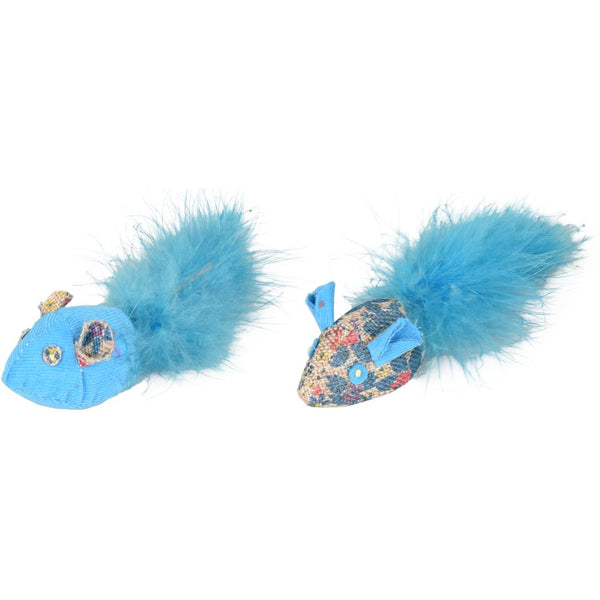 Jchat marly souris bleu 4x15x3,5cm