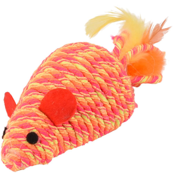 Jchat souris bibi orange 21cm