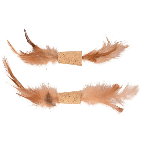 Jchat rouleau buse liège + 2 plumes 27cm