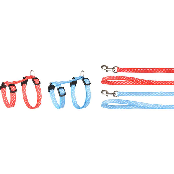 Harnais pour chaton + laisse aiwa 15-25cm 10mm assortiment