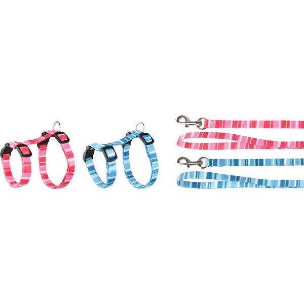 Harnais pour chaton + laisse alfry 15-25cm 10mm assortiment
