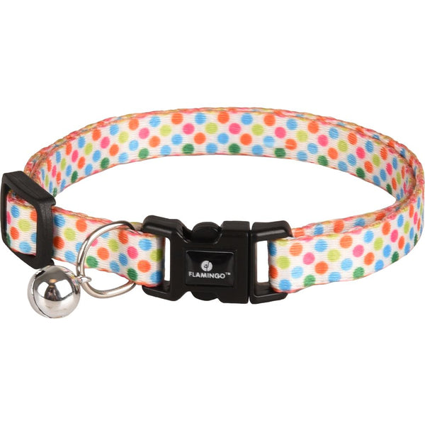 Colier pour chat arya imprimé points multi 20-35cm 10mm