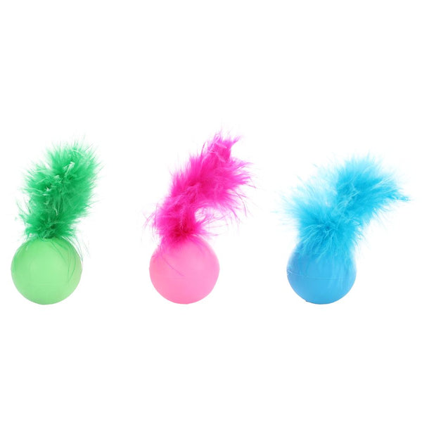 Jchat howi balle avec plume assortiment