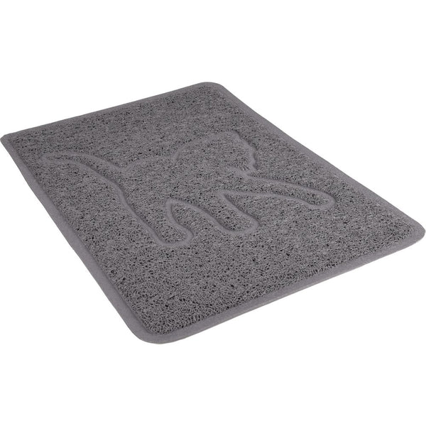 Tapis pour bac à litière rosie gris 35x48cm
