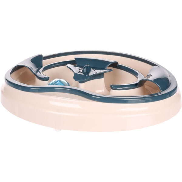 Jchat shilo ovale blanc/bleu 32,5x27x6,5cm