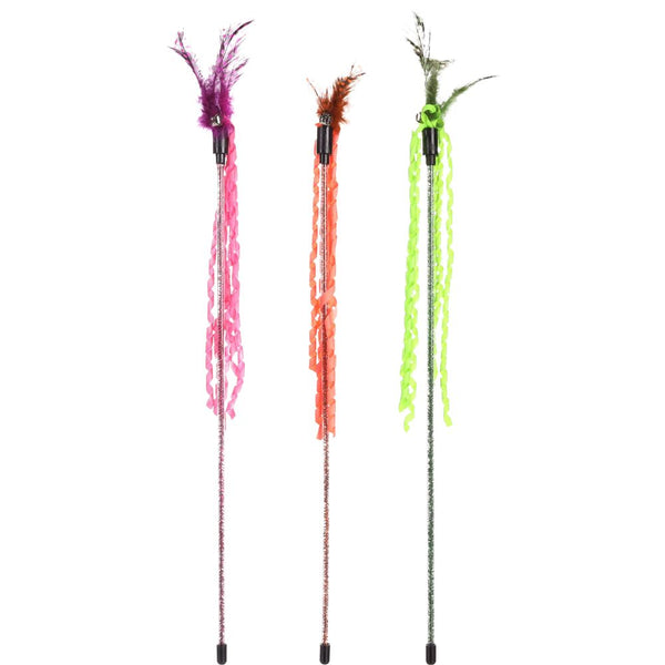 Jchat canne à pêche + boucles assortiment 42cm