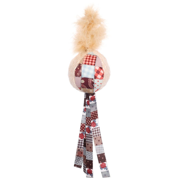 Jchat vinta balle + plume + bandelette 17,5cm