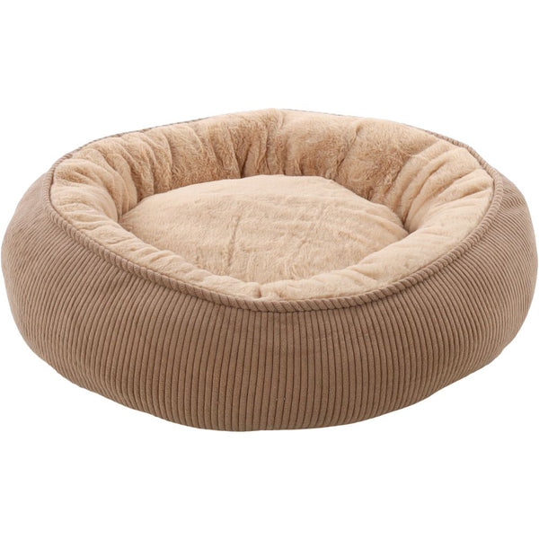 Panier colette rond + fermeture eclair taupe 46x46x17cm