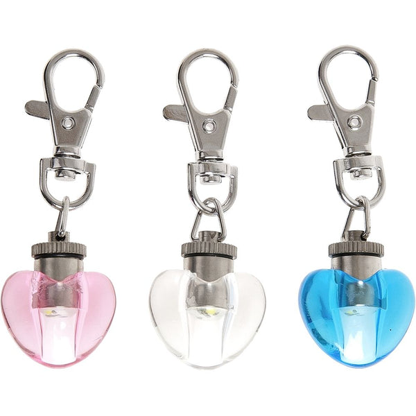 Blinki coeur lum. rose-blanc-bleu