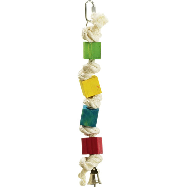 Corde de jeu en bois coloree 26cm