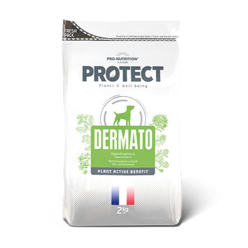 Pronutrition Croquettes protect chien dermato 2kg: pour une peau saine et un pelage brillant, nourriture spécialement formulée.